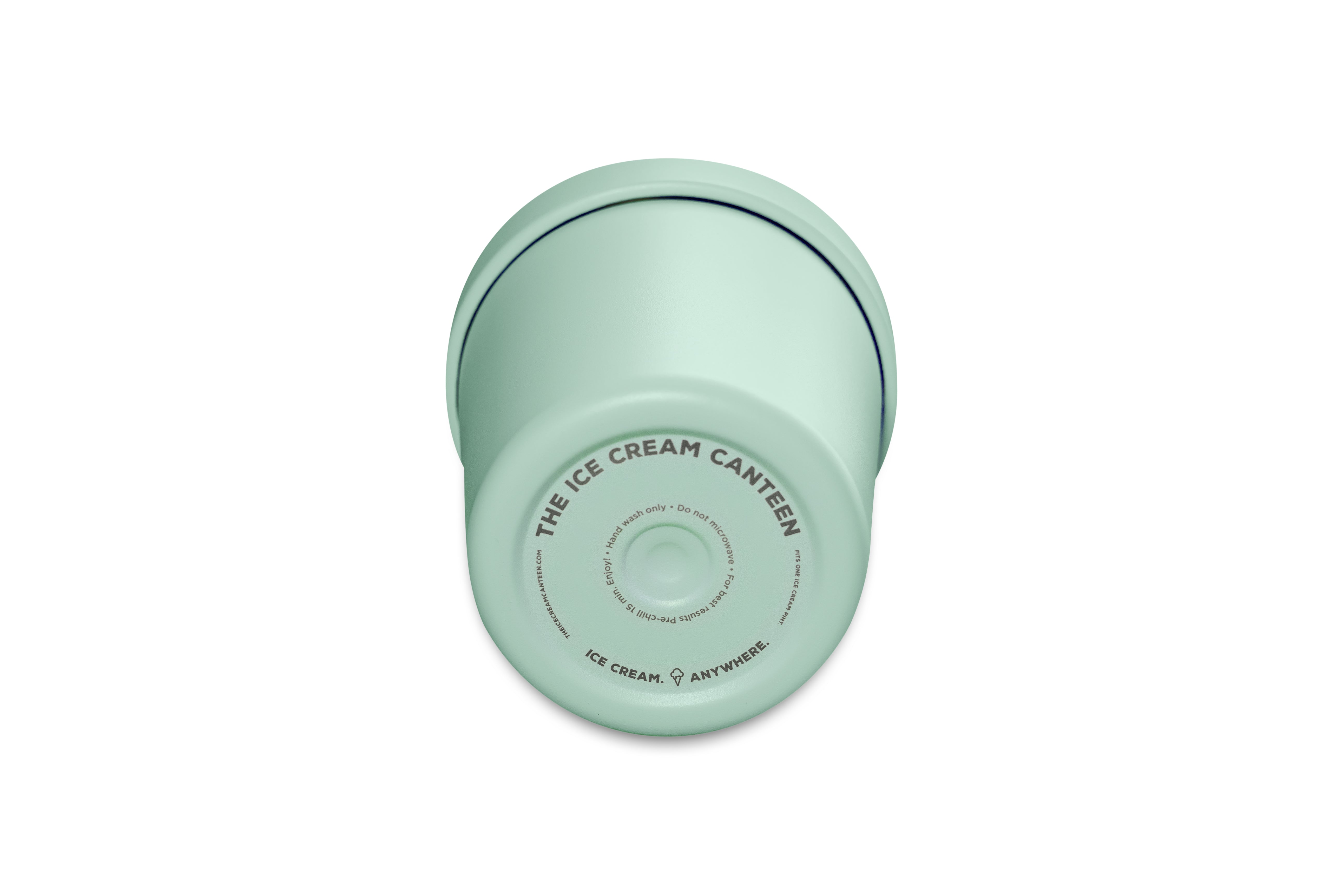 The Ice Cream Canteen Vacuum Insulated Double Wall Stainless Steel Thermos  Container for the pint of ice cream enjoy ice cream anywhere (Mint Green)